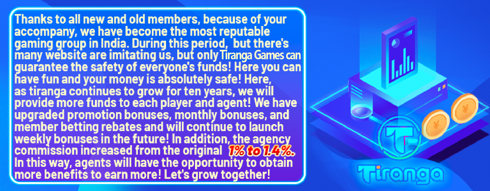 Tiranga Games promotion banner — High-Roller Bonus